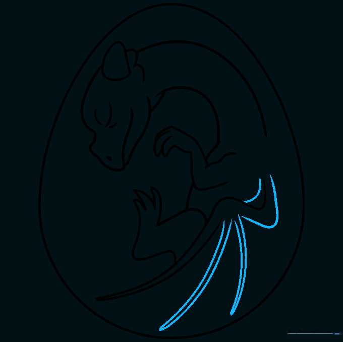 Adding the wing bone structure to the dragon sketch.