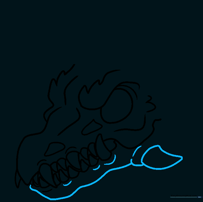 Constructing the lower jaw of the dragon skull
