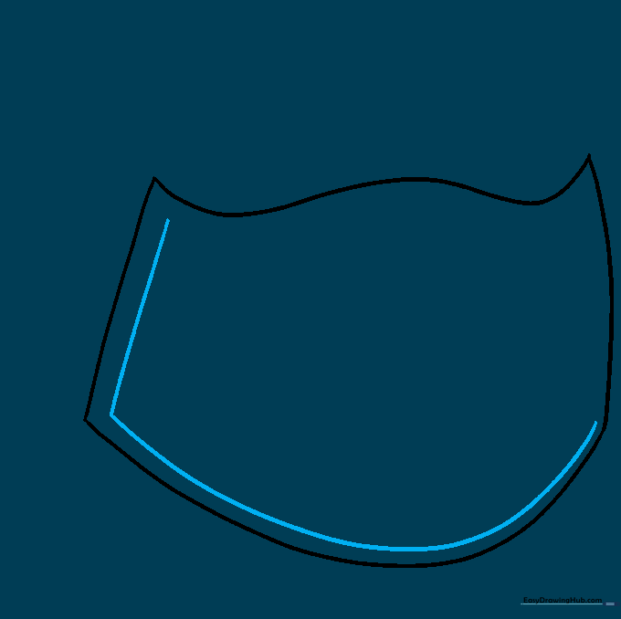 Adding inner parallel lines to the mask to represent the fabric hem.