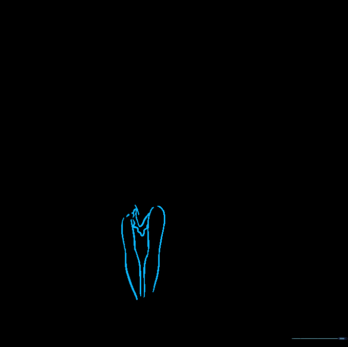Detailed sketch of the neck, collar, and arm structure for the angel character.