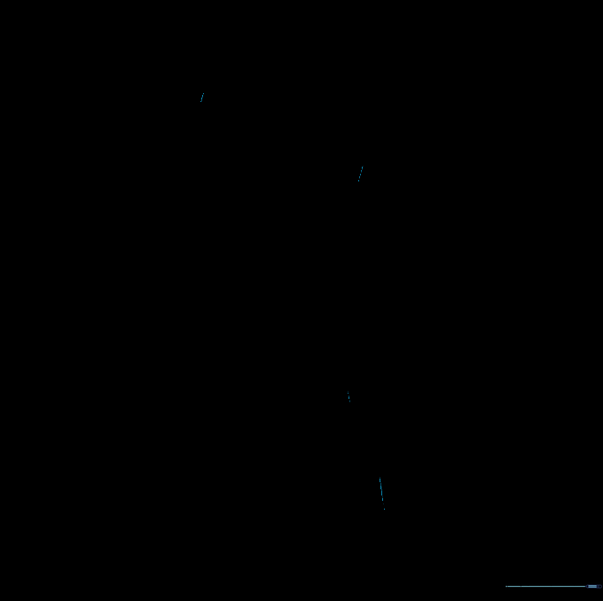 The feather drawing after erasing unnecessary construction lines.