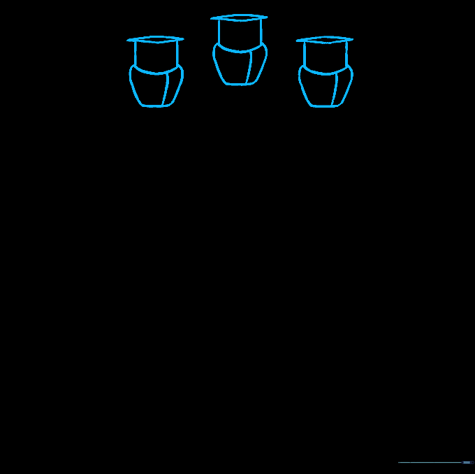 A detailed drawing of a single passenger car hanging from the Ferris wheel rim.
