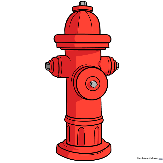 A fully colored, cartoon-style fire hydrant drawing.