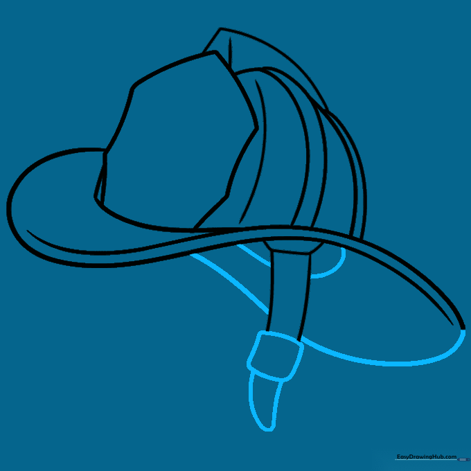 Completing the chin strap with a buckle and adding interior depth to the helmet.