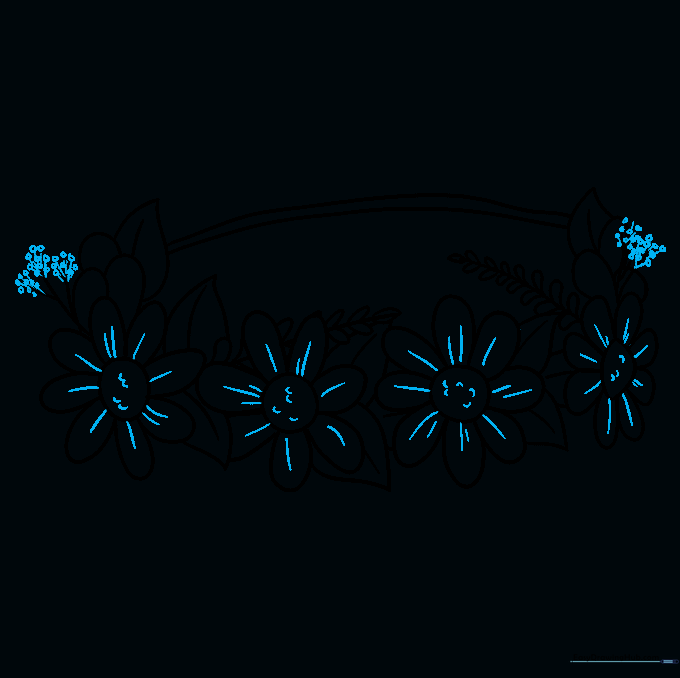 Adding final botanical details like tiny buds and petal contours.