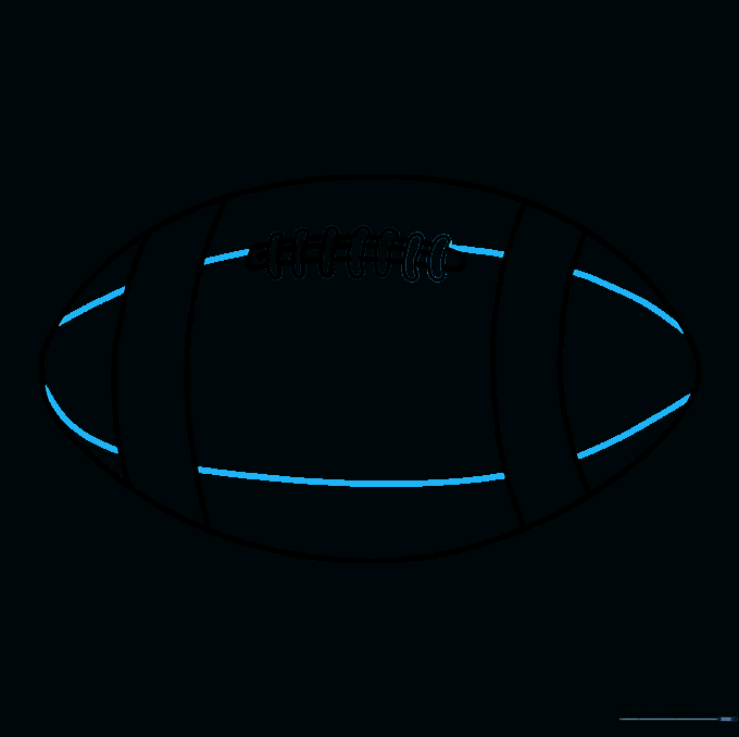Adding contour lines to the body of the football.