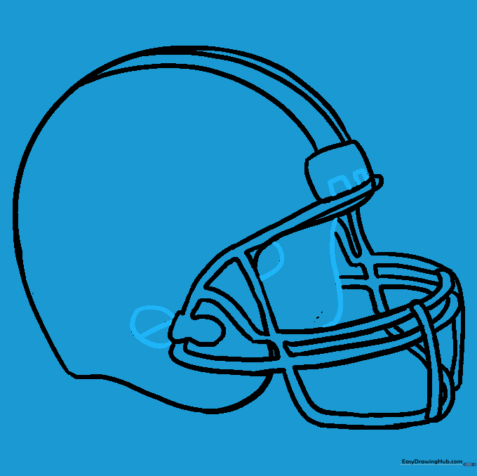 Adding final hardware details like bolts and connectors to the helmet.