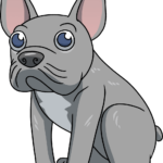 A colorful, friendly French Bulldog illustration, perfect for kids' art projects.