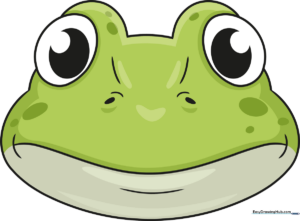 A friendly, colorful cartoon frog face illustration used as the featured project image.