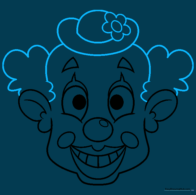 Adding fluffy hair and a hat with a flower to the character's head.