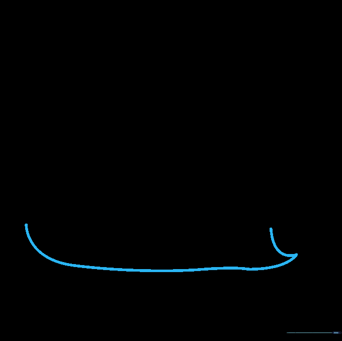 Adding a curved line to the front of the taco shell to create a sharp corner effect.