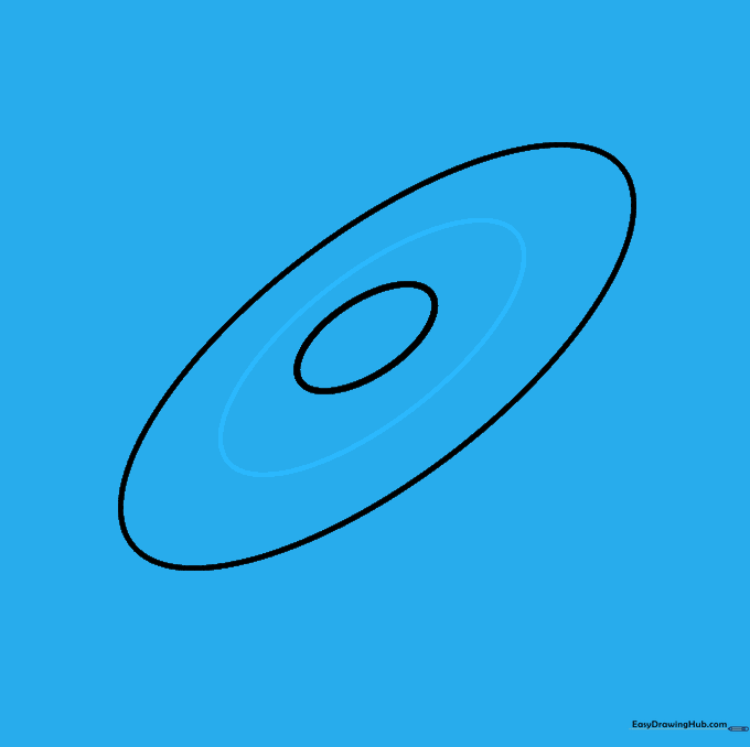 A third oval placed between the previous two to add structural layers to the galaxy.
