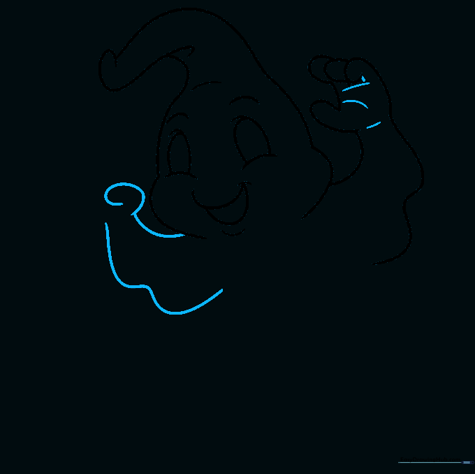 Adding palm creases and connecting the hand to the ghost's body.