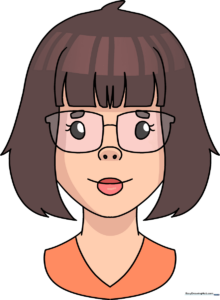 Colorful, finished drawing of a girl with glasses, serving as the main tutorial thumbnail.