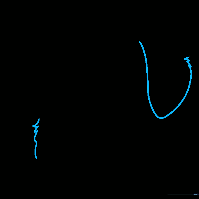 Adding the neck structure with jagged lines to show thick, fluffy fur.