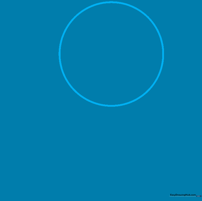 A simple, light pencil sketch of a perfect circle on white paper.