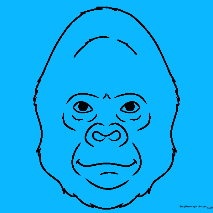 Subtle contour lines added to the forehead and cheeks for definition.