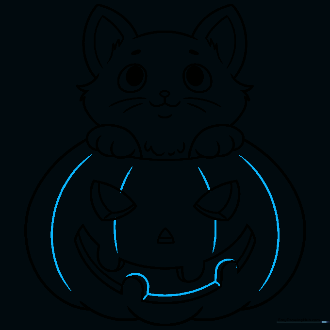Adding vertical curved lines to the pumpkin to create texture.