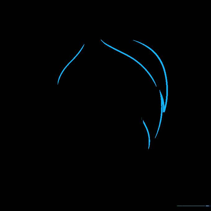 Detailed hair texture added with multiple curved lines for depth.