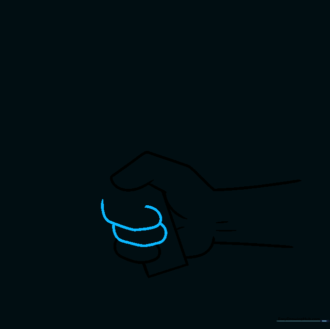 Two additional fingers added to the grip using overlapping C-curves.