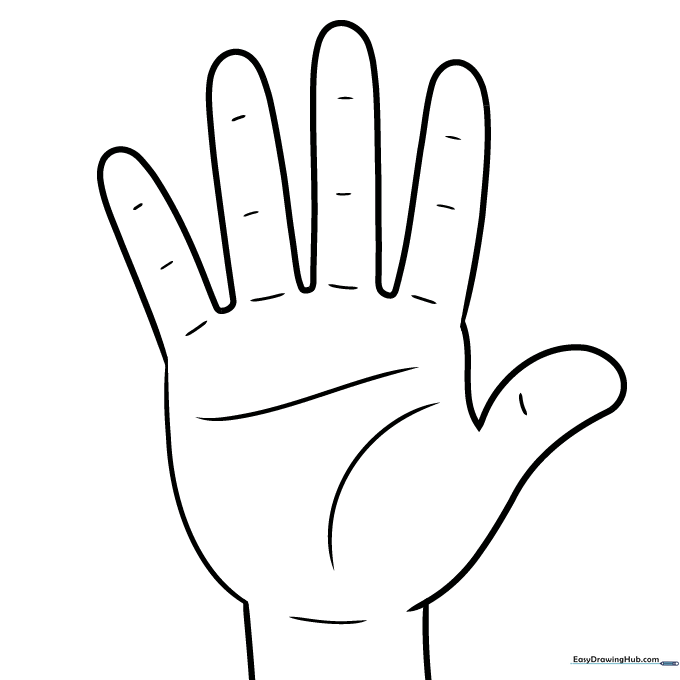 The finished hand drawing, ready for coloring.