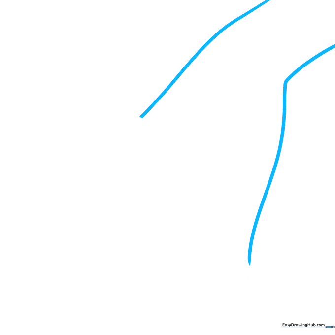 Two parallel curved lines forming the base of a wrist on a white background.