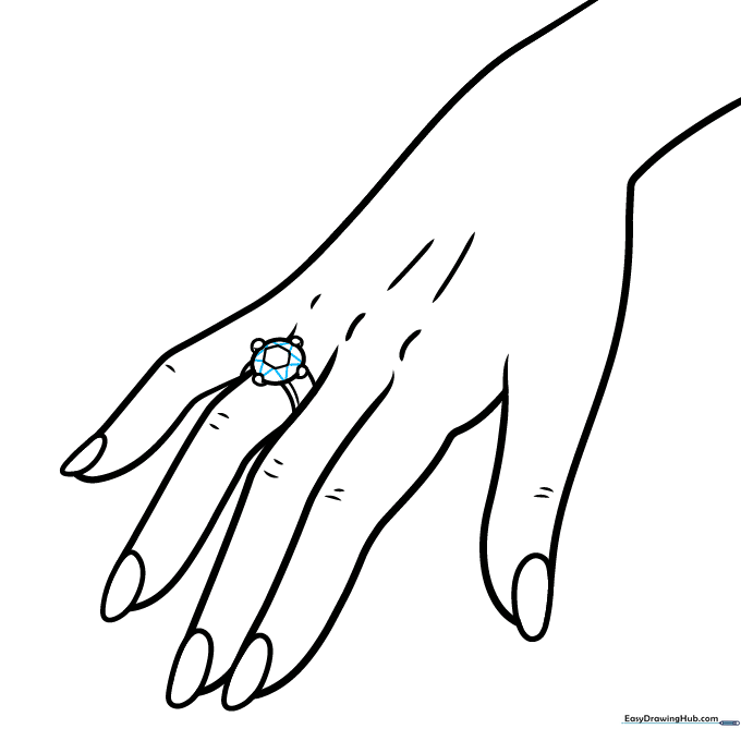 Adding final facet details to the diamond ring.