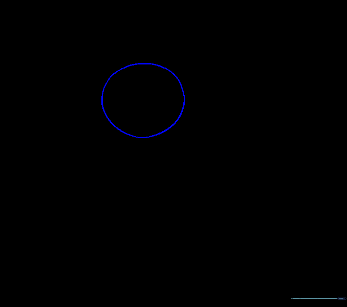A light pencil circle drawn on white paper, serving as the guide for the Hatchimal's head shape.