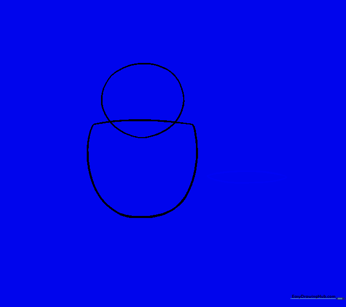 A small horizontal oval drawn to the side of the main egg shape.