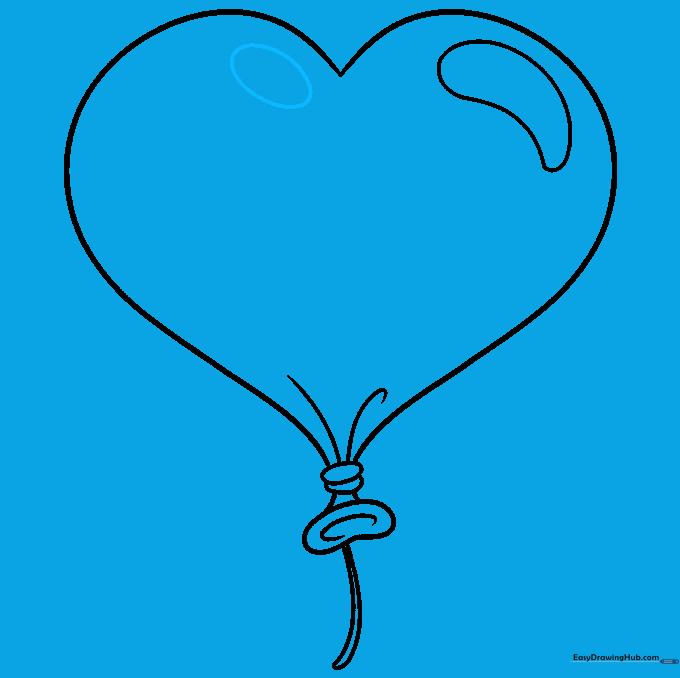 A smaller oval highlight added to the second lobe of the heart balloon.