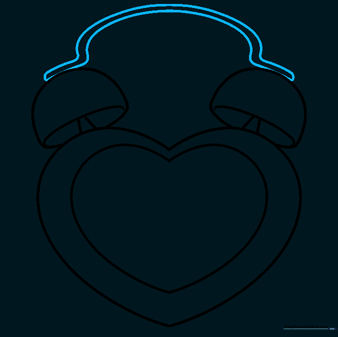 A handle bar connecting the two alarm bells.