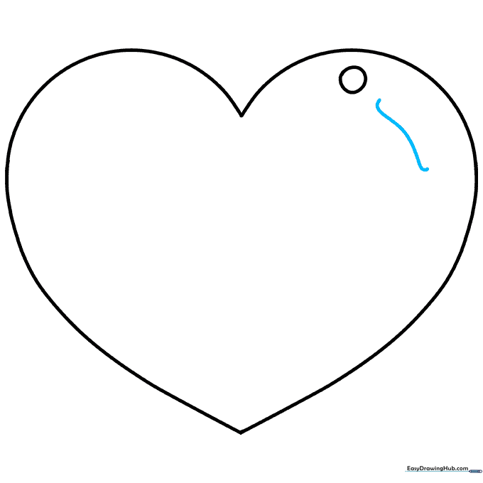A second curved highlight line added to the heart for a glossy effect.
