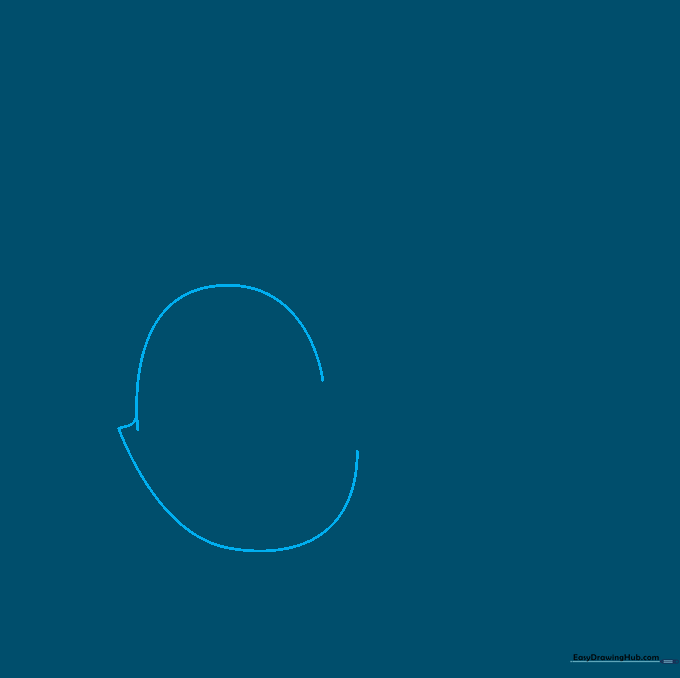 Two curved lines forming the base of a helicopter cabin on a white background.