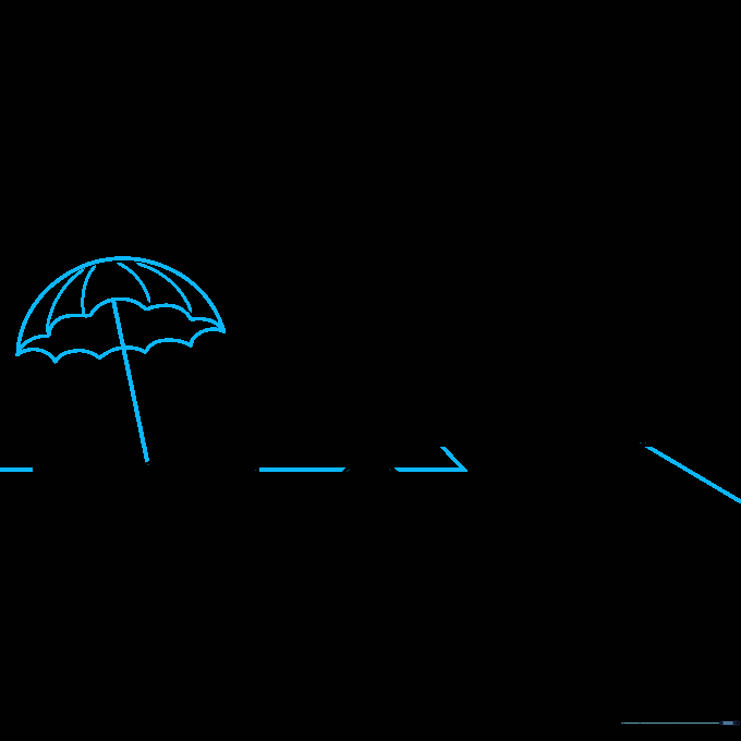 Adding a patio umbrella and a walkway leading to the house.