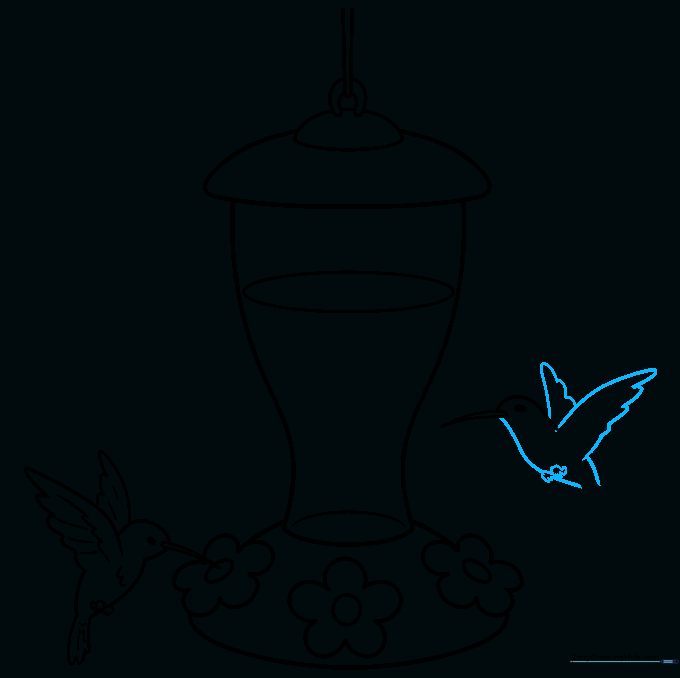 Refining the second hummingbird's body and wing structure.