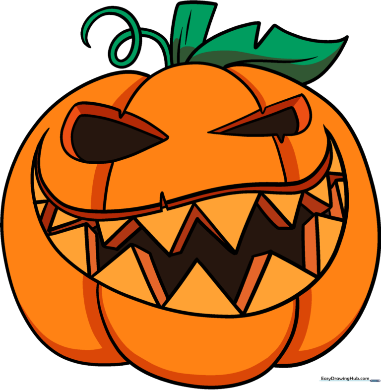 A bright, friendly cartoon Jack-O'-Lantern illustration, perfect for Halloween.