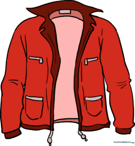A colorful, finished illustration of a jacket, perfect for kids to reference.