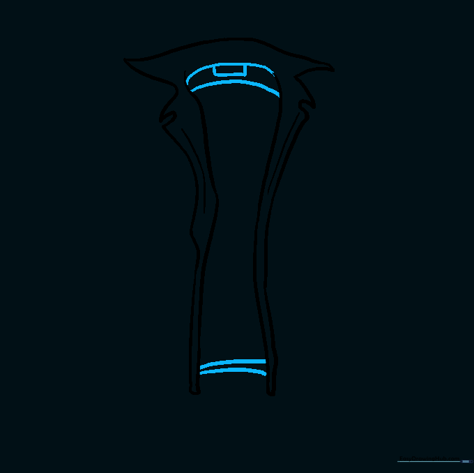 Adding a small rectangular tag detail to the inside collar of the jacket.