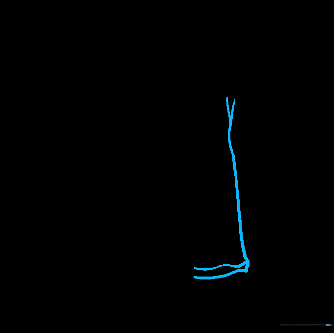 Sketching the side seam and underarm area of the jacket.