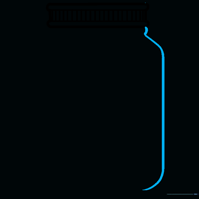The left side of a glass jar outline extending down from the lid.