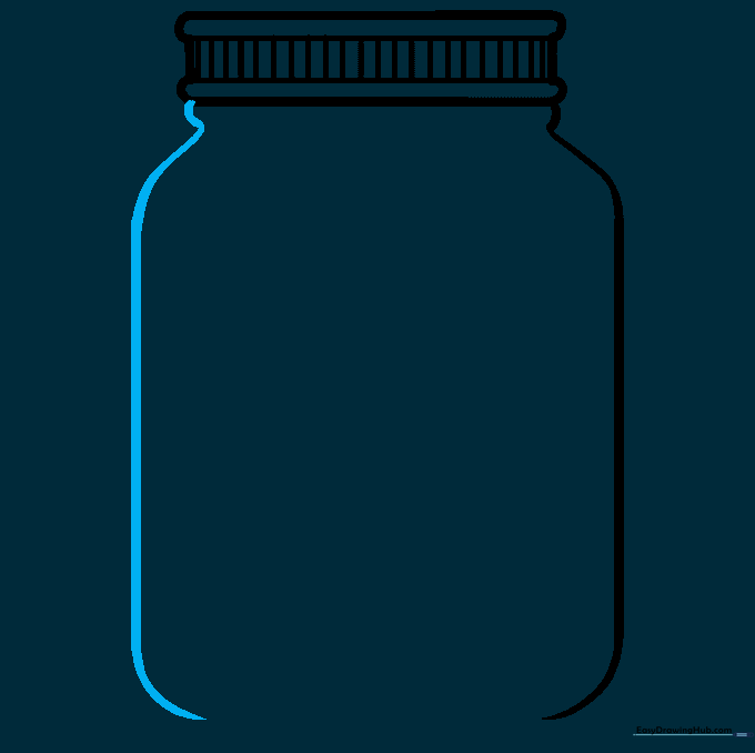 The jar outline now complete with both left and right sides drawn.