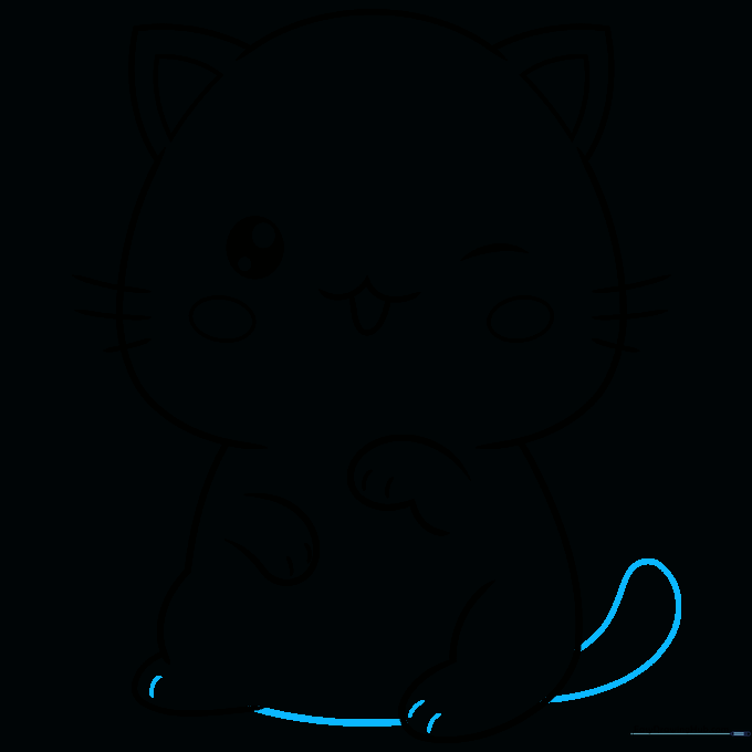 Adding a long tail and finishing the body outline.