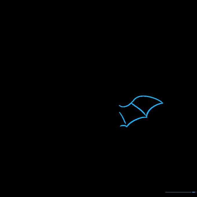 A small, simple dragon wing attached to the back of the body.