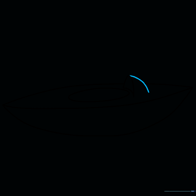 A second curved line is added behind the seat back to add dimension.