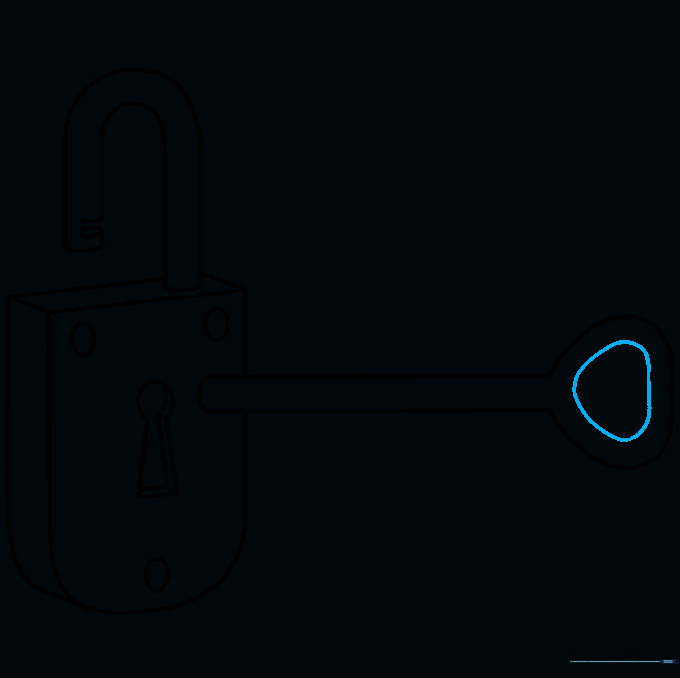 Adding a smaller circle inside the key handle to show the opening.