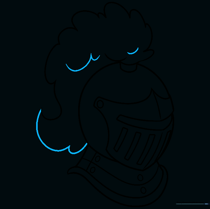 Finalizing the plume shape with tapered lines and added texture details.