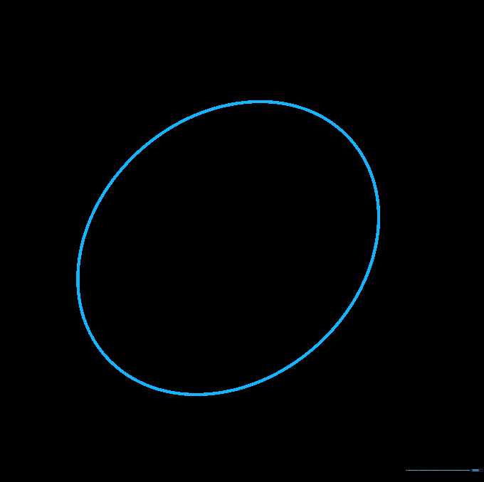 A simple oval outline representing the main body of a ladybug on a white background.