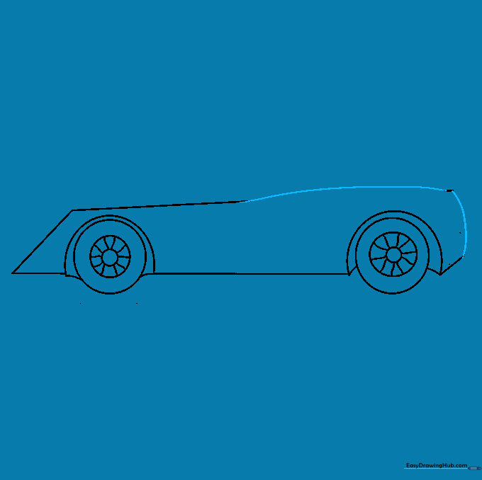 Smoothing the sharp edges of the car body into aerodynamic curves.