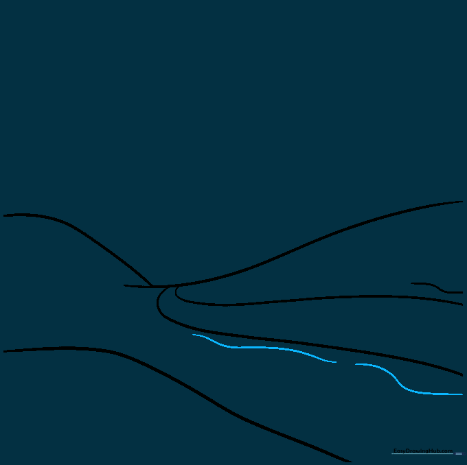 Detailed wavy lines added to the riverbank for texture.