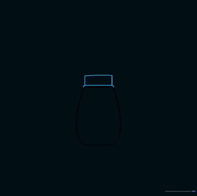 Drawing the rectangular base of the lantern's top ventilator.